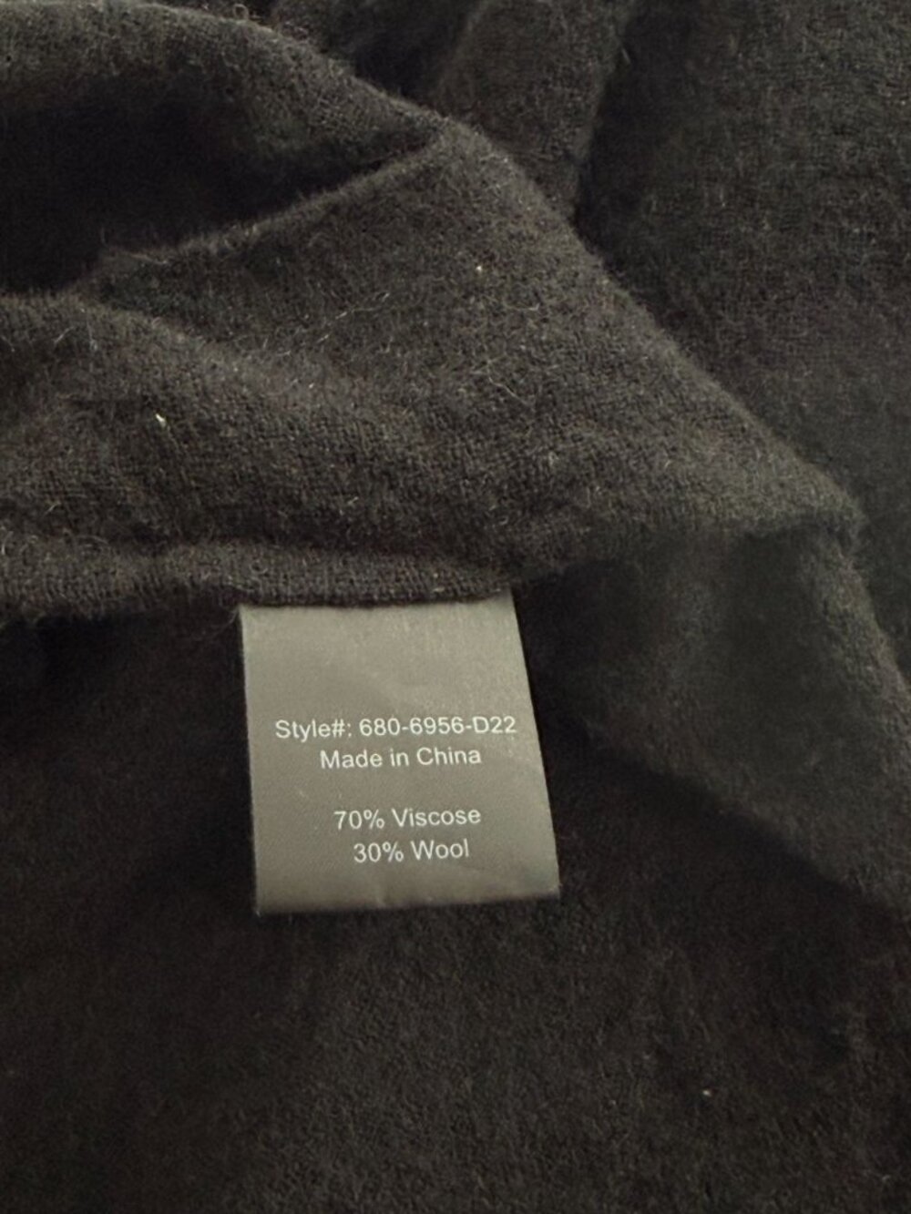 Jenni Kayne Womens Willow Blouse Top Viscose Wool Blend Black Long Sleeve Size M - Picture 8 of 10